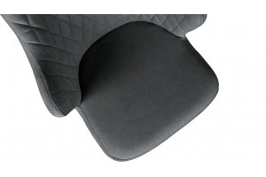 Стул Лукас Черный муар, Микровелюр BRENDY Graphite