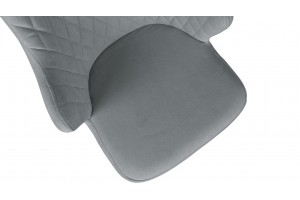 Стул Лукас Черный муар, Микровелюр BRENDY Grey