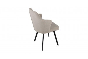 Стул поворотный Лукас Черный муар, Микровелюр BRENDY Creame