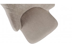 Стул поворотный Лукас Черный муар, Микровелюр BRENDY Creame