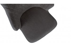 Стул поворотный Лукас Черный муар, Микровелюр BRENDY Graphite