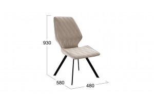 Стул Матэо Черный муар, Микровелюр BRENDY Creame