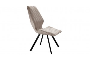 Стул Матэо Черный муар, Микровелюр BRENDY Creame