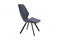 Стул «Матэо» Черный муар, Микровелюр BRENDY Graphite