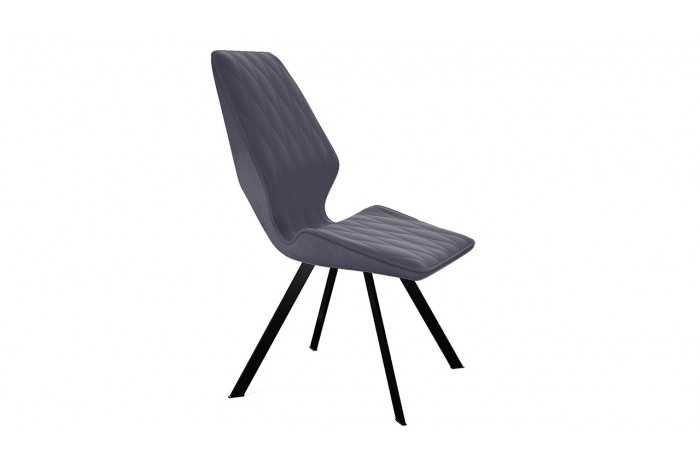 Стул «Матэо» Черный муар, Микровелюр BRENDY Graphite
