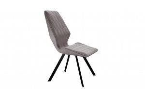 Стул Матэо Черный муар, Микровелюр BRENDY Latte