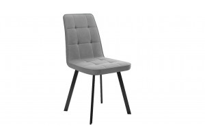 Стул Рони Черный муар, Микровелюр BRENDY Grey