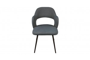 Стул Сиэтл Черный муар, Велюр DREAM Grafit (темно-серый)