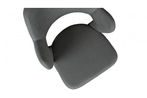 Стул Сиэтл Черный муар, Велюр DREAM Grafit (темно-серый)