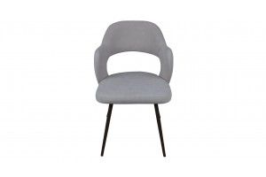 Стул Сиэтл Черный муар, Велюр DREAM Grey (серый)