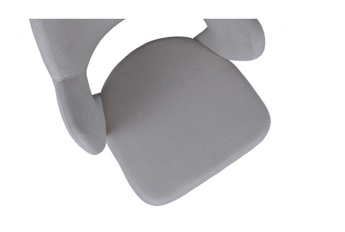 Стул «Сиэтл» Черный муар, Велюр DREAM Grey (серый)