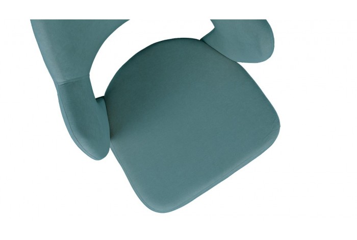 Стул «Сиэтл» Черный муар, Велюр DREAM Mint (бирюзовый)