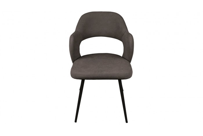 Стул «Сиэтл» Черный муар, Велюр DREAM Stone (серо-коричневый)