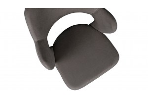 Стул Сиэтл Черный муар, Велюр DREAM Stone (серо-коричневый)