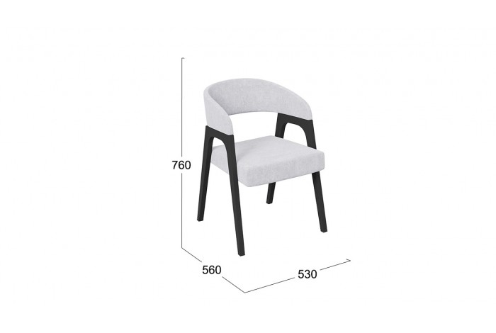 Кресло «Техас 1» - W-101 Черное дерево, тк. №210 Велюр Jercy silver