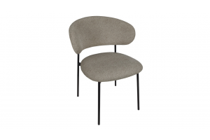 Стул Флавио Черный муар, Микровелюр Ness Cappuccino