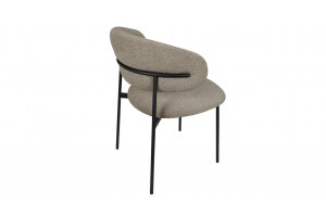 Стул Флавио Черный муар, Микровелюр Ness Cappuccino