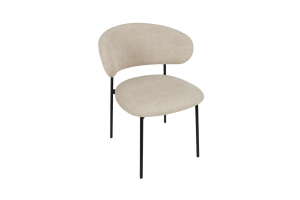 Стул Флавио Черный муар, Микровелюр Ness Cream