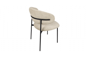 Стул Флавио Черный муар, Микровелюр Ness Cream