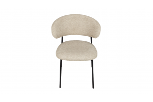 Стул Флавио Черный муар, Микровелюр Ness Cream