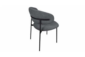 Стул Флавио Черный муар, Микровелюр Ness Graphite