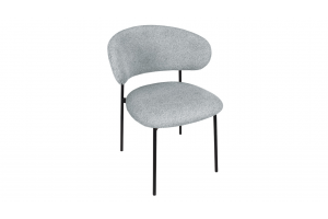 Стул Флавио Черный муар, Микровелюр Ness Grey