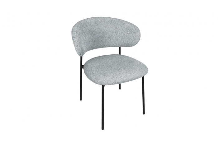 Стул «Флавио» Черный муар, Микровелюр Ness Grey