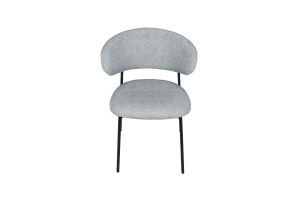 Стул Флавио Черный муар, Микровелюр Ness Grey