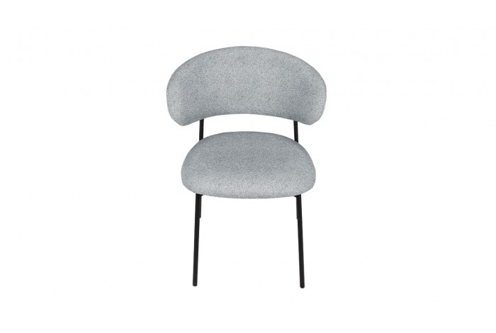Стул «Флавио» Черный муар, Микровелюр Ness Grey
