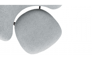 Стул Флавио Черный муар, Микровелюр Ness Grey