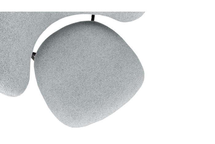 Стул «Флавио» Черный муар, Микровелюр Ness Grey