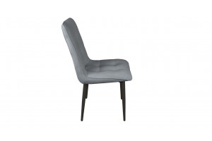 Стул Фредо Черный муар, Микровелюр BRENDY Grey