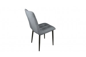 Стул Фредо Черный муар, Микровелюр BRENDY Grey