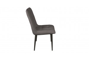 Стул Фредо Черный муар, Микровелюр BRENDY Latte