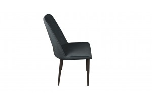 Стул Шарли Черный муар, Микровелюр BRENDY Graphite
