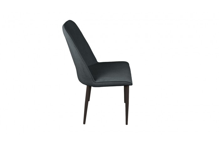 Стул «Шарли» Черный муар, Микровелюр BRENDY Graphite