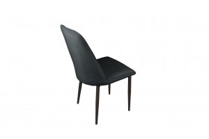 Стул Шарли Черный муар, Микровелюр BRENDY Graphite
