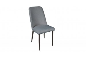 Стул Шарли Черный муар, Микровелюр BRENDY Grey