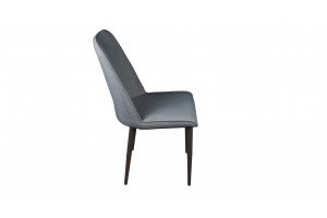 Стул Шарли Черный муар, Микровелюр BRENDY Grey