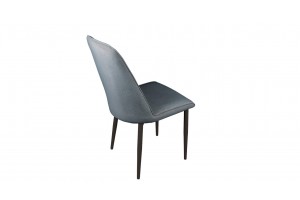Стул Шарли Черный муар, Микровелюр BRENDY Grey