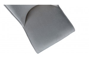 Стул Шарли Черный муар, Микровелюр BRENDY Grey