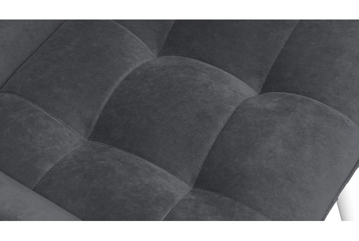 Стул «Шато» (конус Т2) Белый муар, Велюр DREAM Grafit (темно-серый)