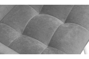 Стул Шато (конус Т2) Белый муар, Велюр DREAM Grey (серый)