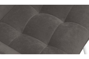 Стул Шато (конус Т2) Белый муар, Велюр DREAM Stone (серо-коричневый)