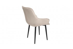 Стул Шато (конус Т2) Черный муар, Велюр DREAM Beige (бежевый)