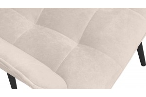 Стул Шато (конус Т2) Черный муар, Велюр DREAM Beige (бежевый)