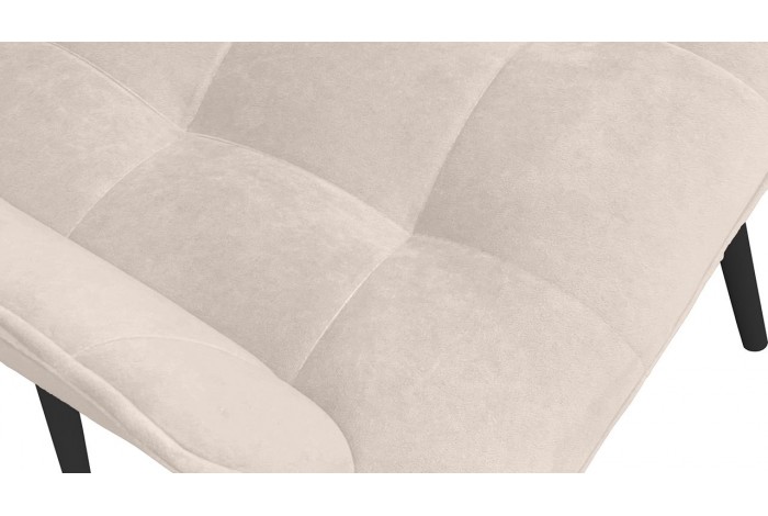 Стул «Шато» (конус Т2) Черный муар, Велюр DREAM Beige (бежевый)