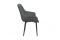 Стул «Шато» (конус Т2) Черный муар, Велюр DREAM Grafit (темно-серый)