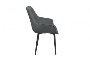 Стул Шато (конус Т2) Черный муар, Велюр DREAM Grafit (темно-серый)