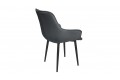 Стул «Шато» (конус Т2) Черный муар, Велюр DREAM Grafit (темно-серый)